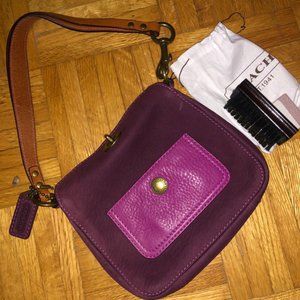 Coach vintage suede purple handbag